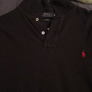 Polo Ralph Lauren black long sleeve polo. XL.